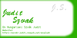 judit szvak business card